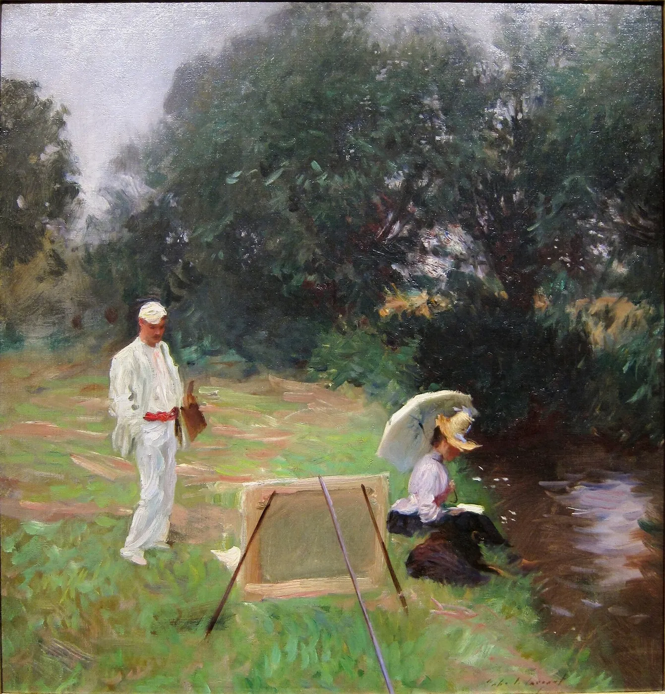Dennis Miller Bunker Painting at Calcot — John Singer Sargent