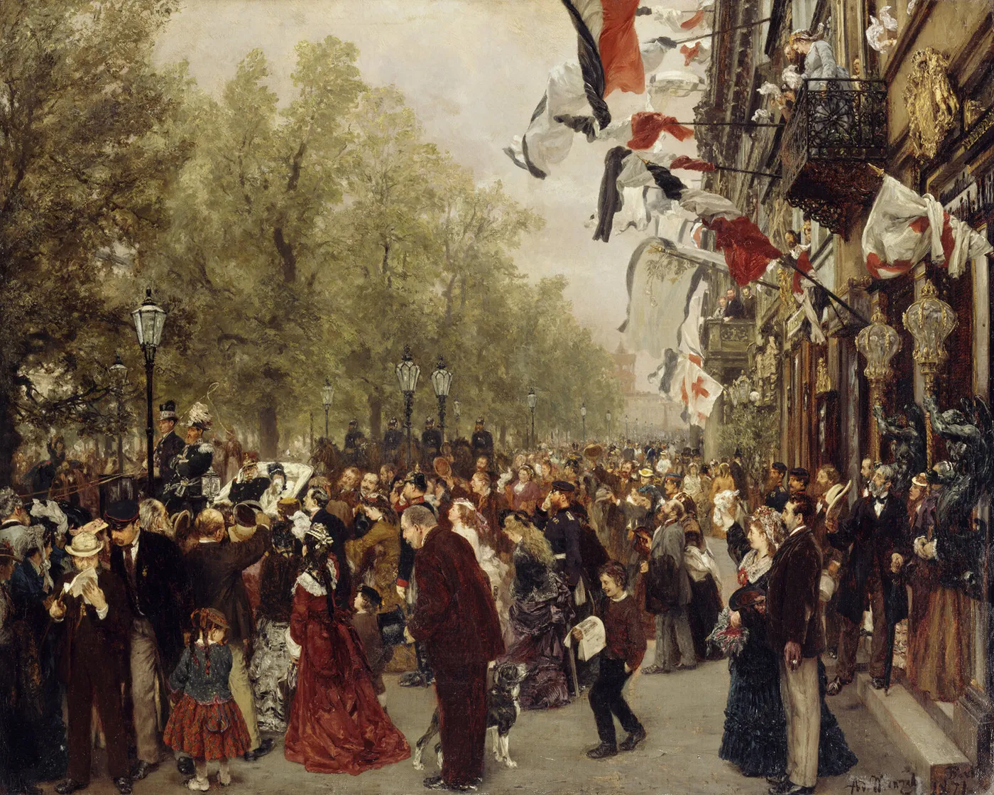 Departure of King Wilhelm I for the Army, July 31, 1870 — Adolph von Menzel