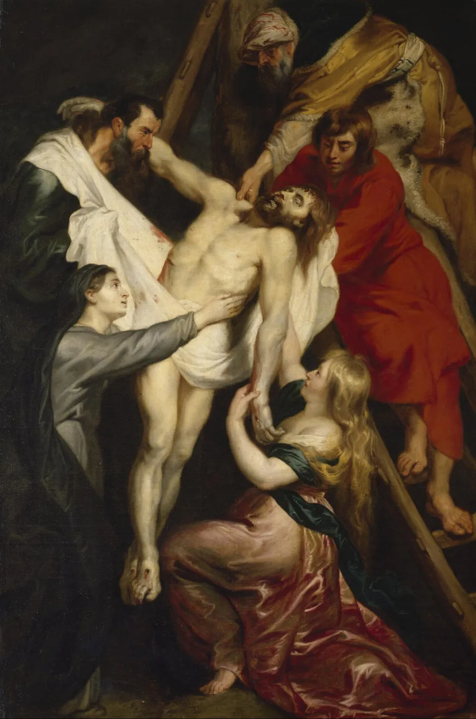 Descent from the Cross (1617) by Peter Paul Rubens — original painting reproduced as a hand-painted oil on canvas