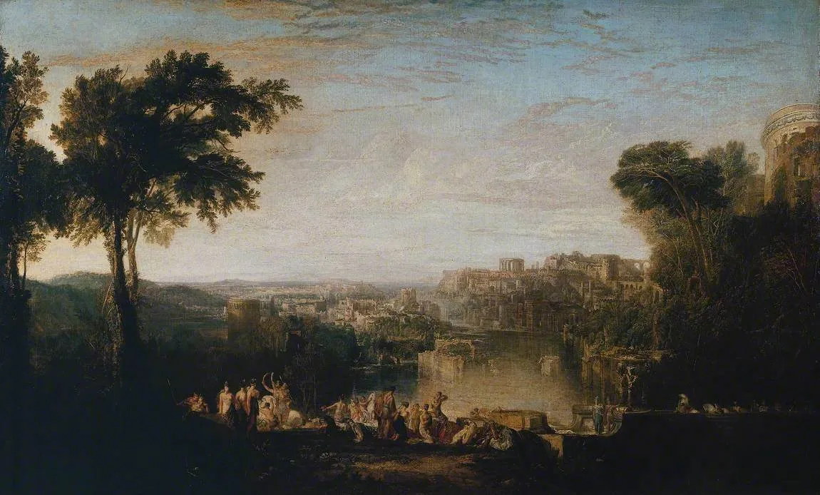 Dido and Aeneas (1814) by J. M. W. Turner — original painting reproduced as a hand-painted oil on canvas