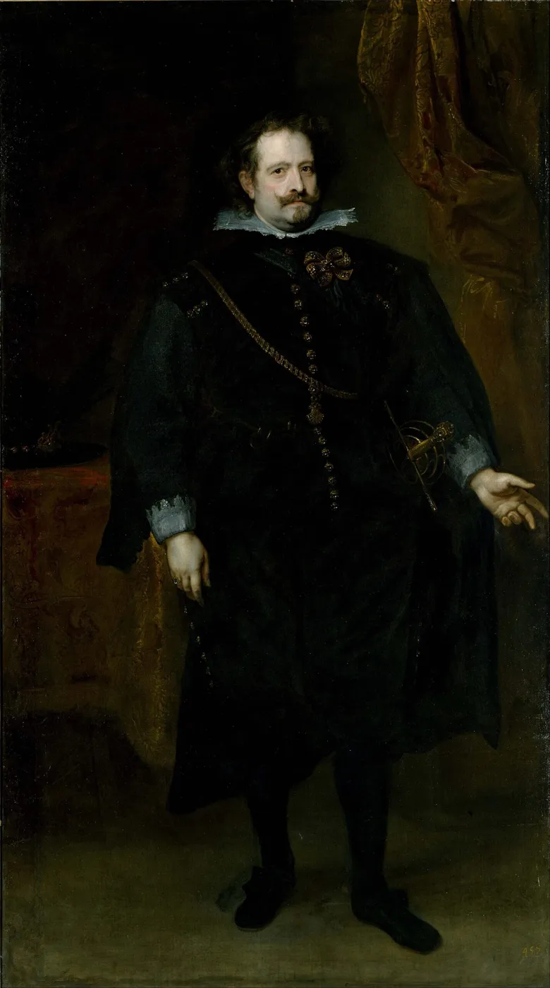 Diego Felipe de Guzmán, Marquis of Leganés (1632) by Anthony van Dyck — original painting reproduced as a hand-painted oil on canvas