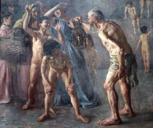 Diogenes (1892) by Lovis Corinth — original painting reproduced as a hand-painted oil on canvas