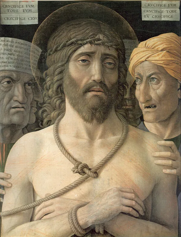 Ecce Homo (1500) by Andrea Mantegna — original painting reproduced as a hand-painted oil on canvas