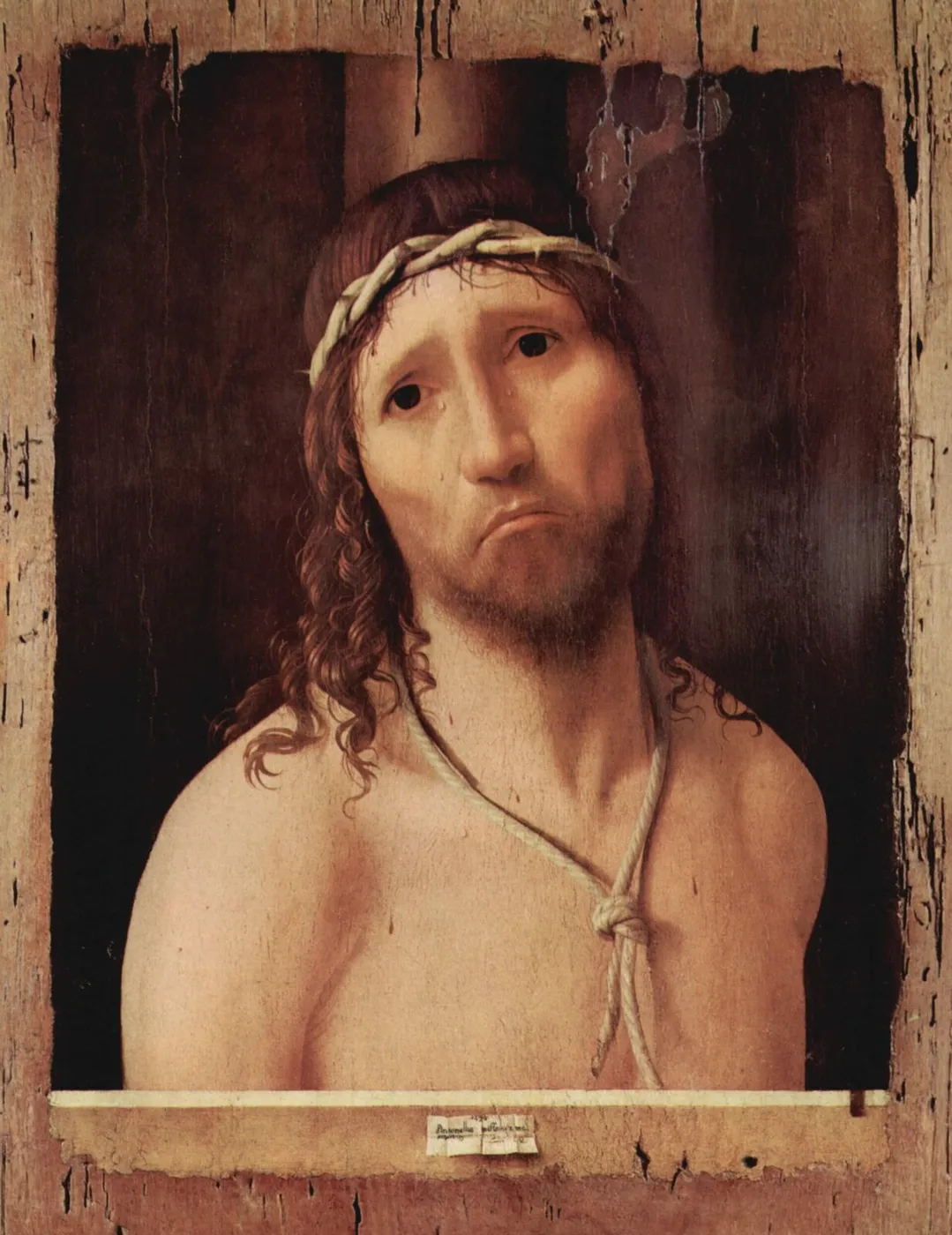 Ecce Homo (1475) by Antonello da Messina — original painting reproduced as a hand-painted oil on canvas