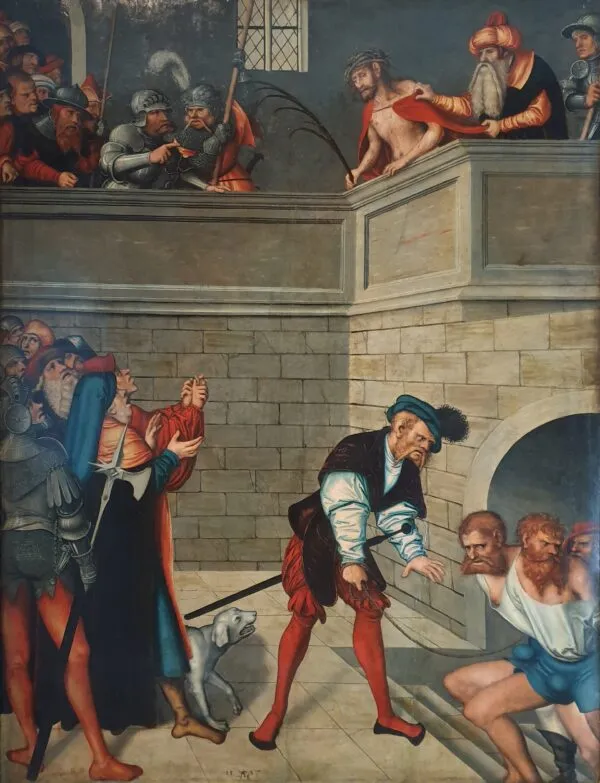 Ecce Homo (1537) by Lucas Cranach the Elder — original painting reproduced as a hand-painted oil on canvas