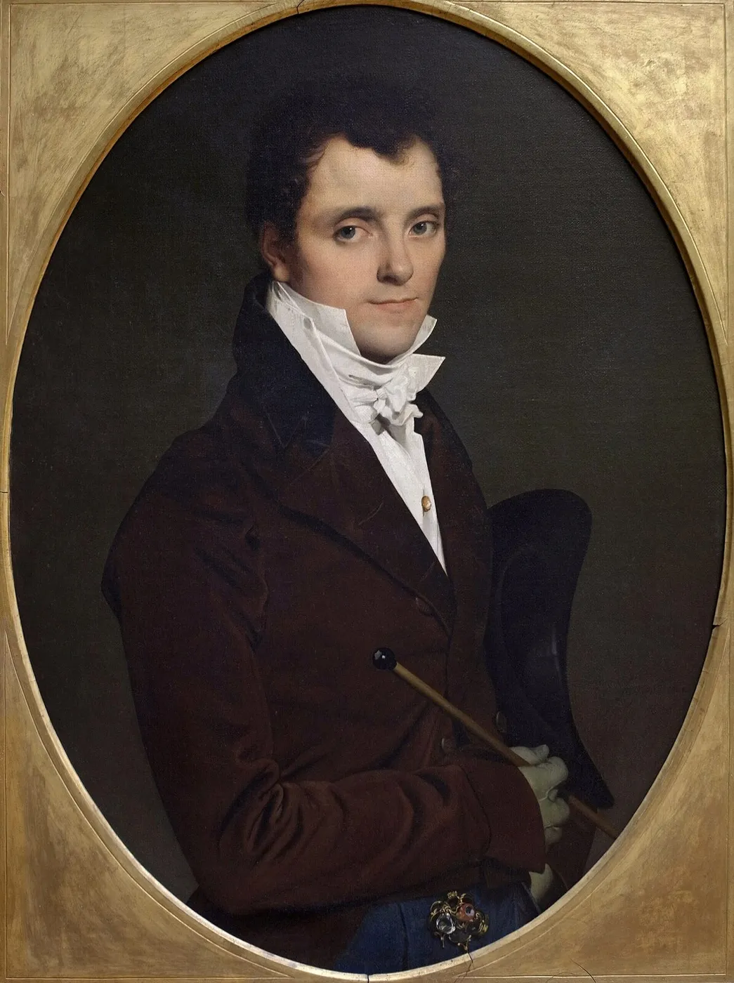 Edme Bochet (1811) by Jean-Auguste-Dominique Ingres — original painting reproduced as a hand-painted oil on canvas