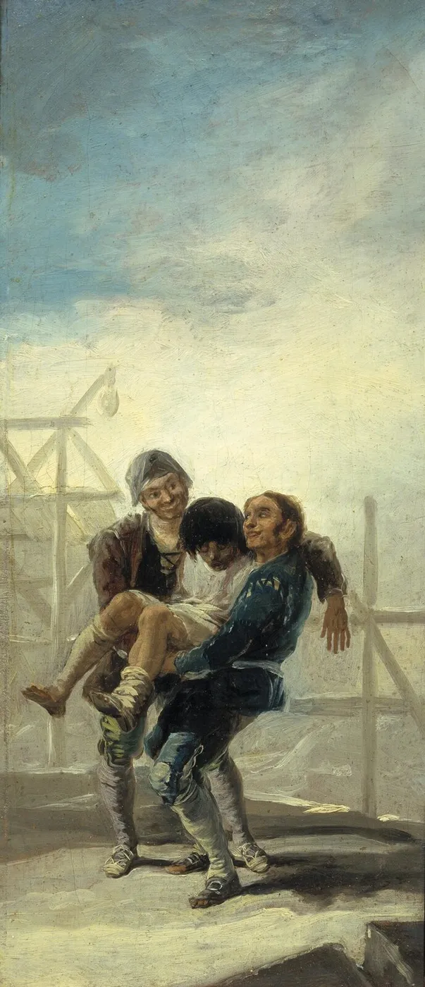 El albañil borracho (boceto) (1786) by Francisco Goya — original painting reproduced as a hand-painted oil on canvas