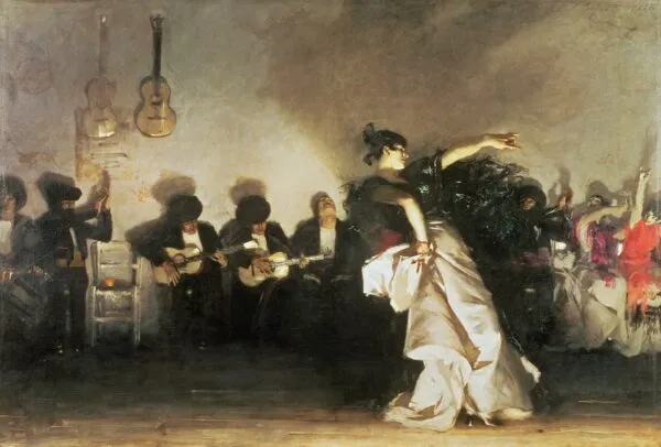 El Jaleo (1882) by John Singer Sargent — original painting reproduced as a hand-painted oil on canvas