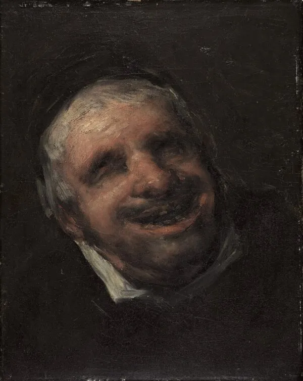 El tío Paquete (1820) by Francisco Goya — original painting reproduced as a hand-painted oil on canvas