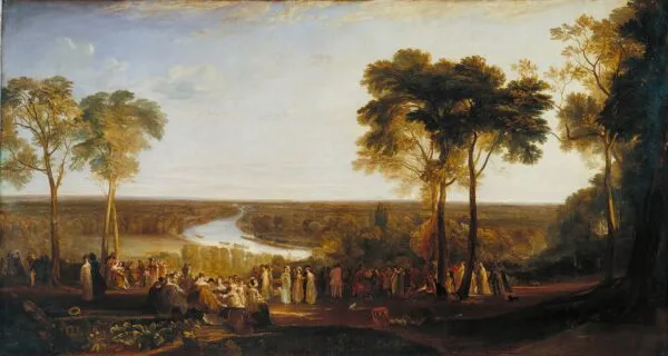 England: Richmond Hill, on the Prince Regent's Birthday (1819) by J. M. W. Turner — original painting reproduced as a hand-painted oil on canvas
