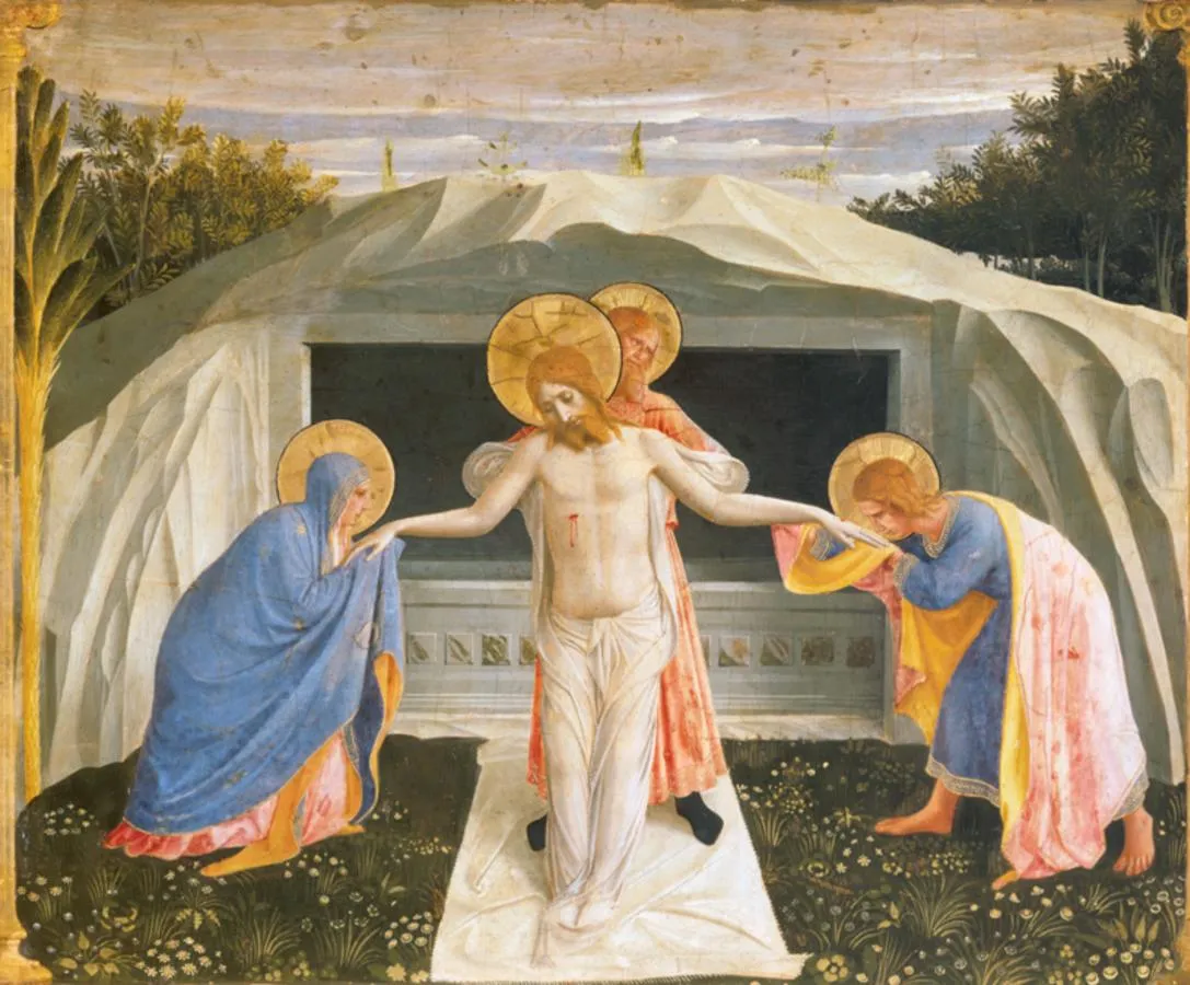 Entombment of Christ (1438) by Fra Angelico — original painting reproduced as a hand-painted oil on canvas