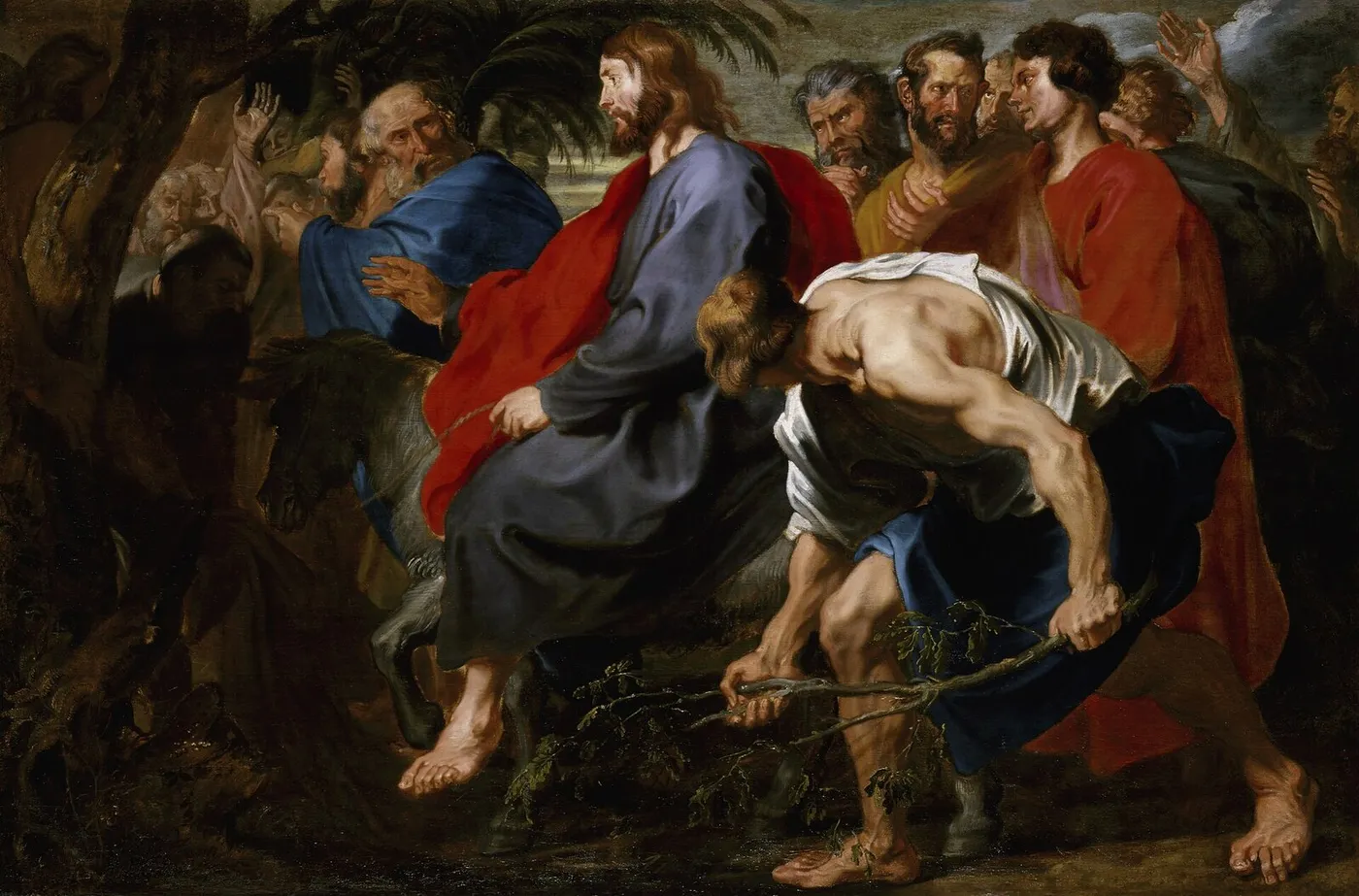 Entry of Christ into Jerusalem (1617) by Anthony van Dyck — original painting reproduced as a hand-painted oil on canvas