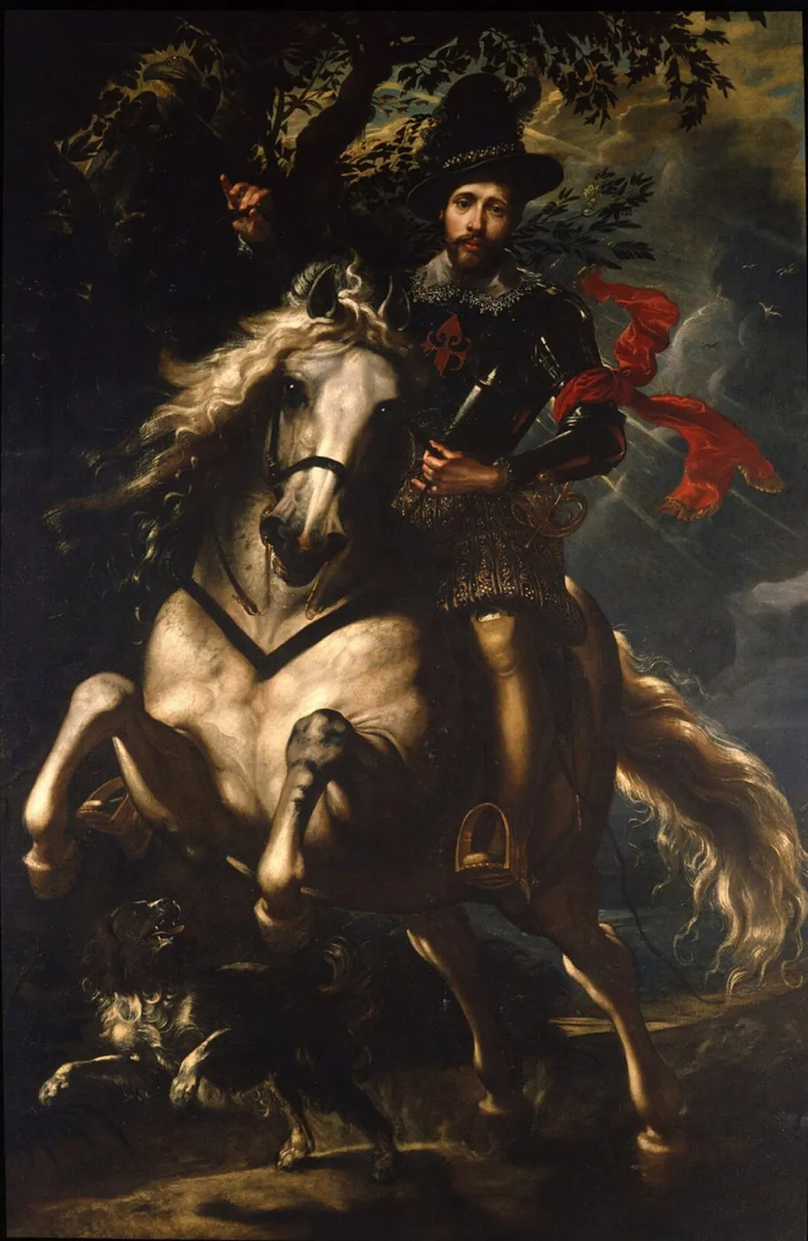 Equestrian Portrait of Giancarlo Doria (1606) by Peter Paul Rubens — original painting reproduced as a hand-painted oil on canvas