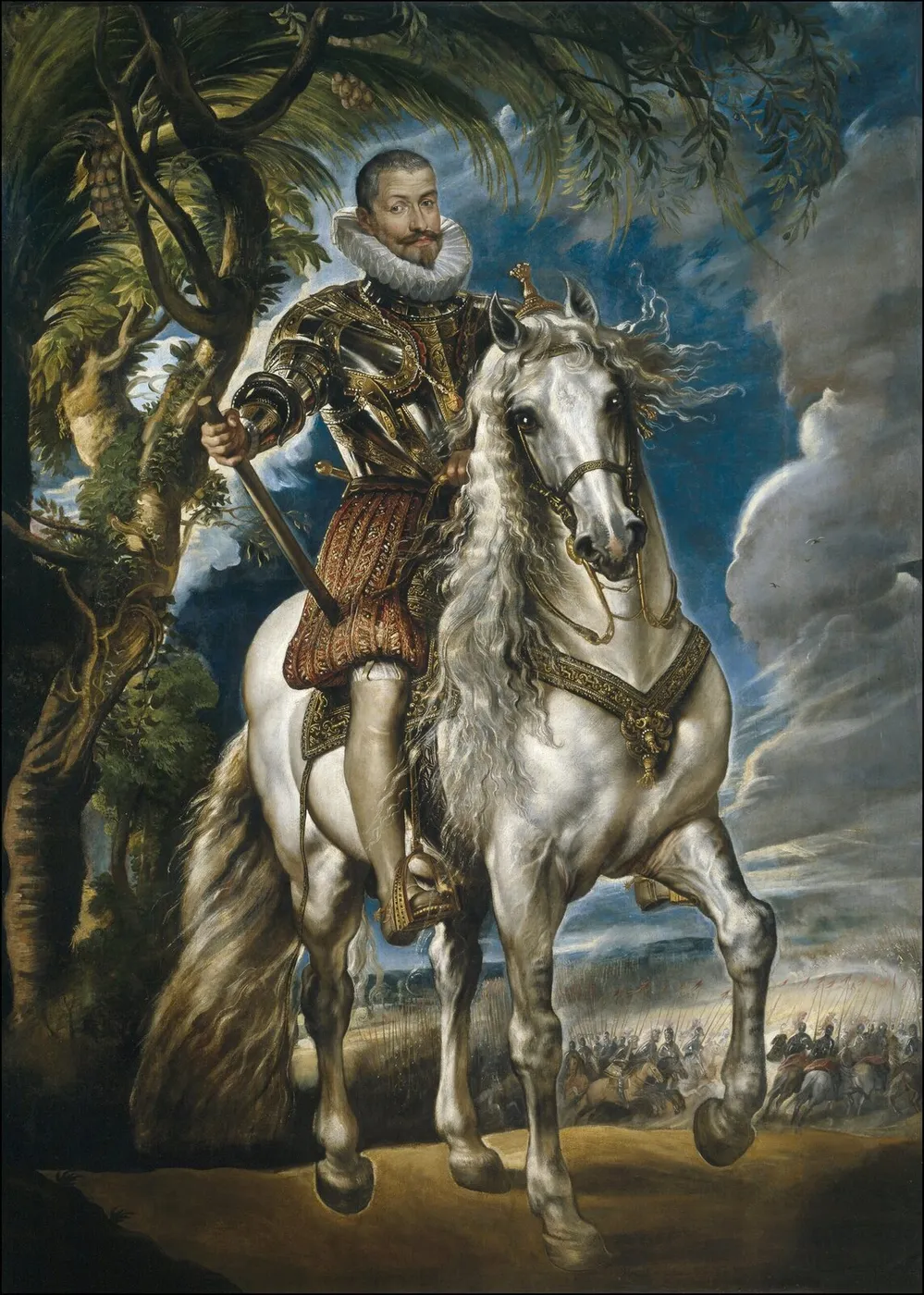 Equestrian Portrait of the Duke of Lerma (1603) by Peter Paul Rubens — original painting reproduced as a hand-painted oil on canvas