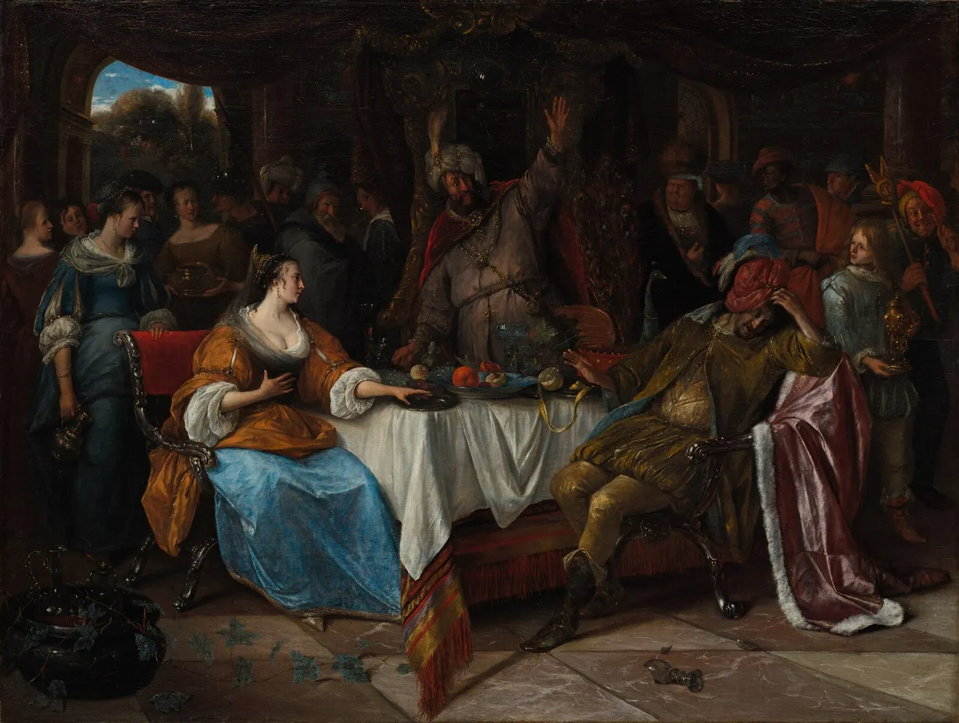 Esther, Ahasuerus, and Haman — Jan Steen