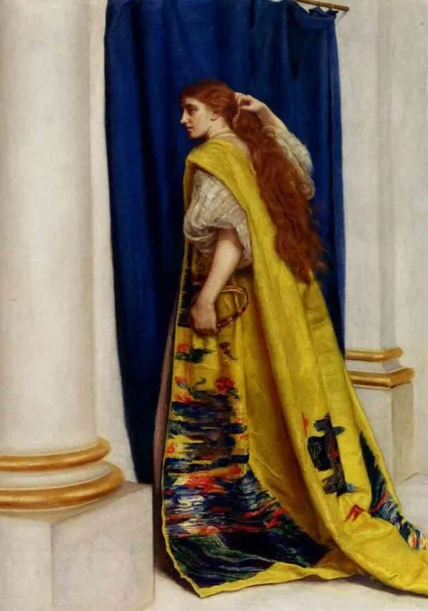 Esther (1865) by John Everett Millais — original painting reproduced as a hand-painted oil on canvas