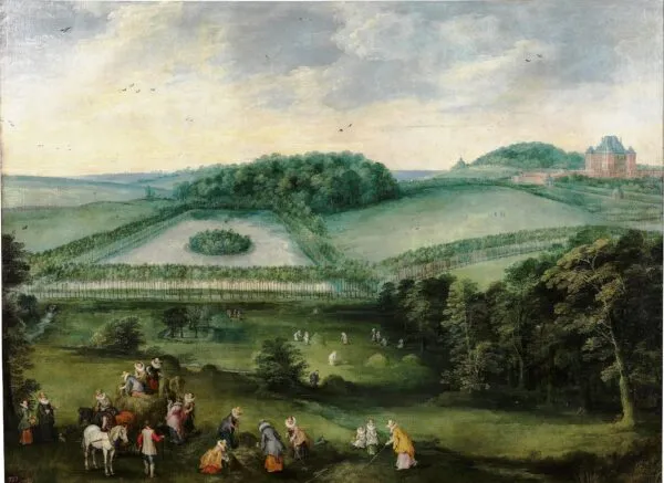 Excursion in the Countryside of Infanta Isabel Clara Eugenia (1601) by Jan Brueghel the Elder — original painting reproduced as a hand-painted oil on canvas