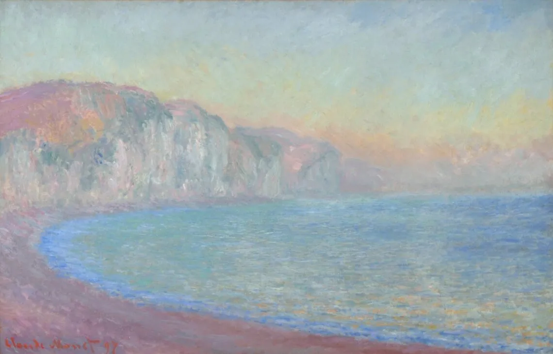 Falaises à Pourville, soleil levant — Claude Monet