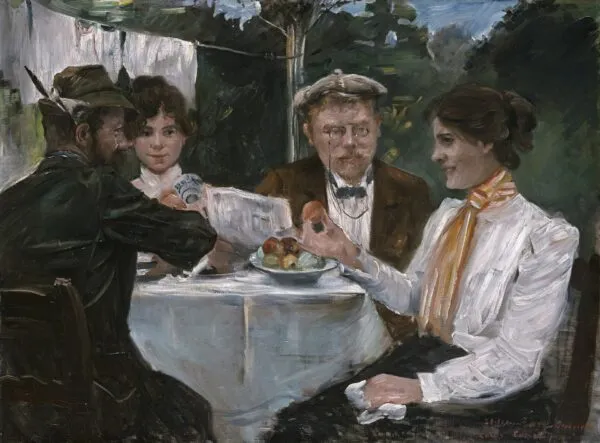 Familienbild (1899) by Lovis Corinth — original painting reproduced as a hand-painted oil on canvas