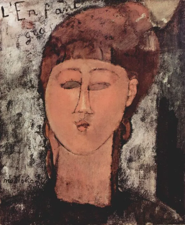 Fat Child (1915) by Amedeo Modigliani — original painting reproduced as a hand-painted oil on canvas