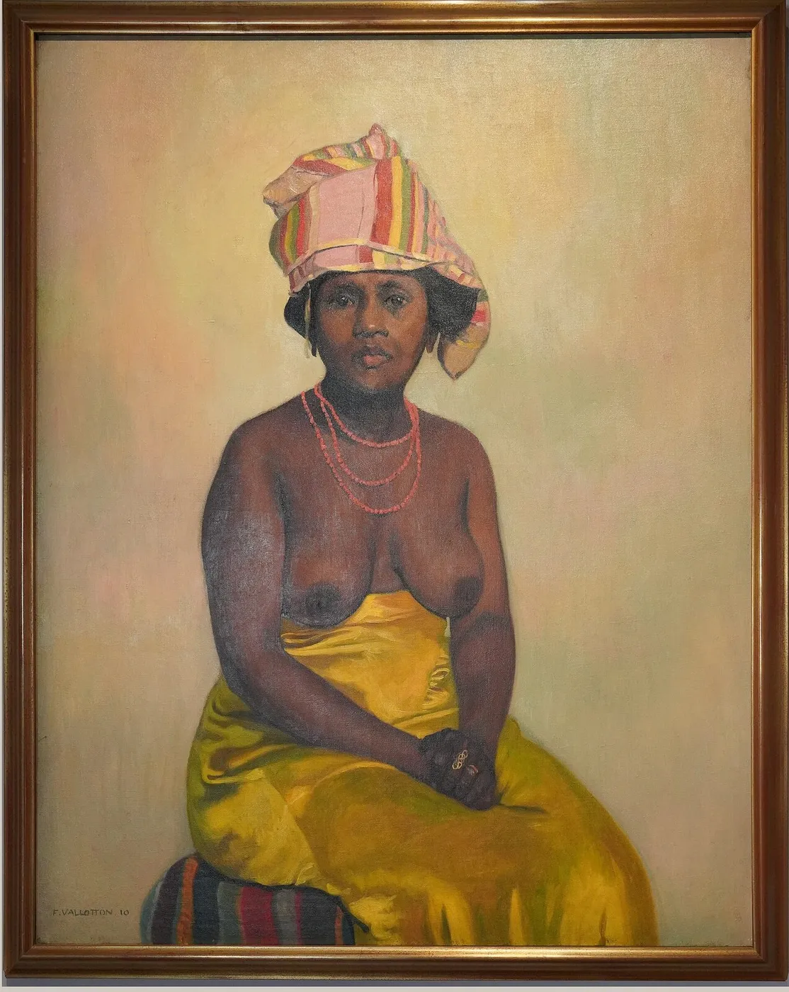 Femme africaine (1910) by Félix Vallotton — original painting reproduced as a hand-painted oil on canvas