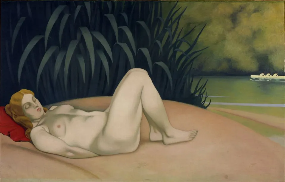 Femme nue dormant au bord de l'eau — Félix Vallotton