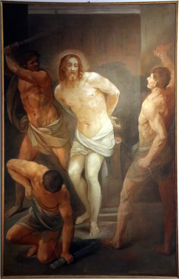 Flagellazione of Cristo by Guido Reni — original painting reproduced as a hand-painted oil on canvas