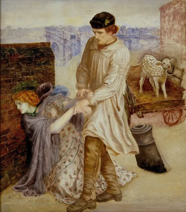 Found (1859) by Dante Gabriel Rossetti — original painting reproduced as a hand-painted oil on canvas