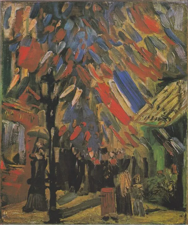 Fourteenth of July Celebration in Paris (1886) by Vincent van Gogh — original painting reproduced as a hand-painted oil on canvas
