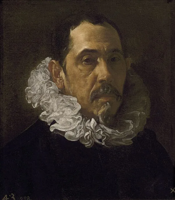 Francisco Pacheco (1620) by Diego Velázquez — original painting reproduced as a hand-painted oil on canvas