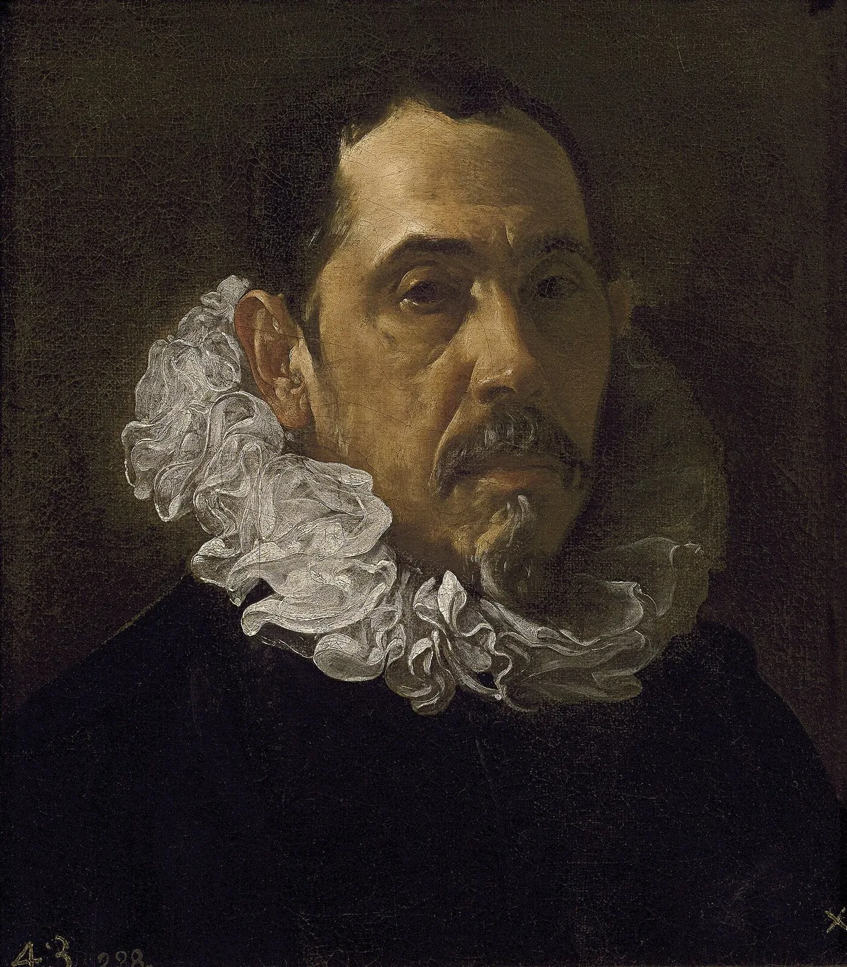 Francisco Pacheco (1620) by Diego Velázquez — original painting reproduced as a hand-painted oil on canvas