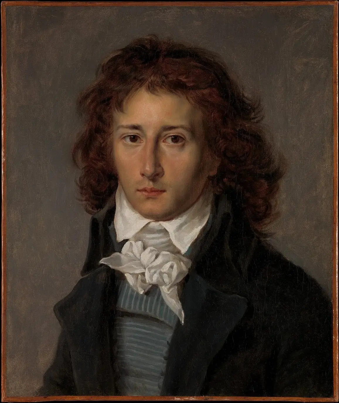 François Gérard (1770–1837), later Baron Gérard (1790) by Antoine-Jean Gros — original painting reproduced as a hand-painted oil on canvas