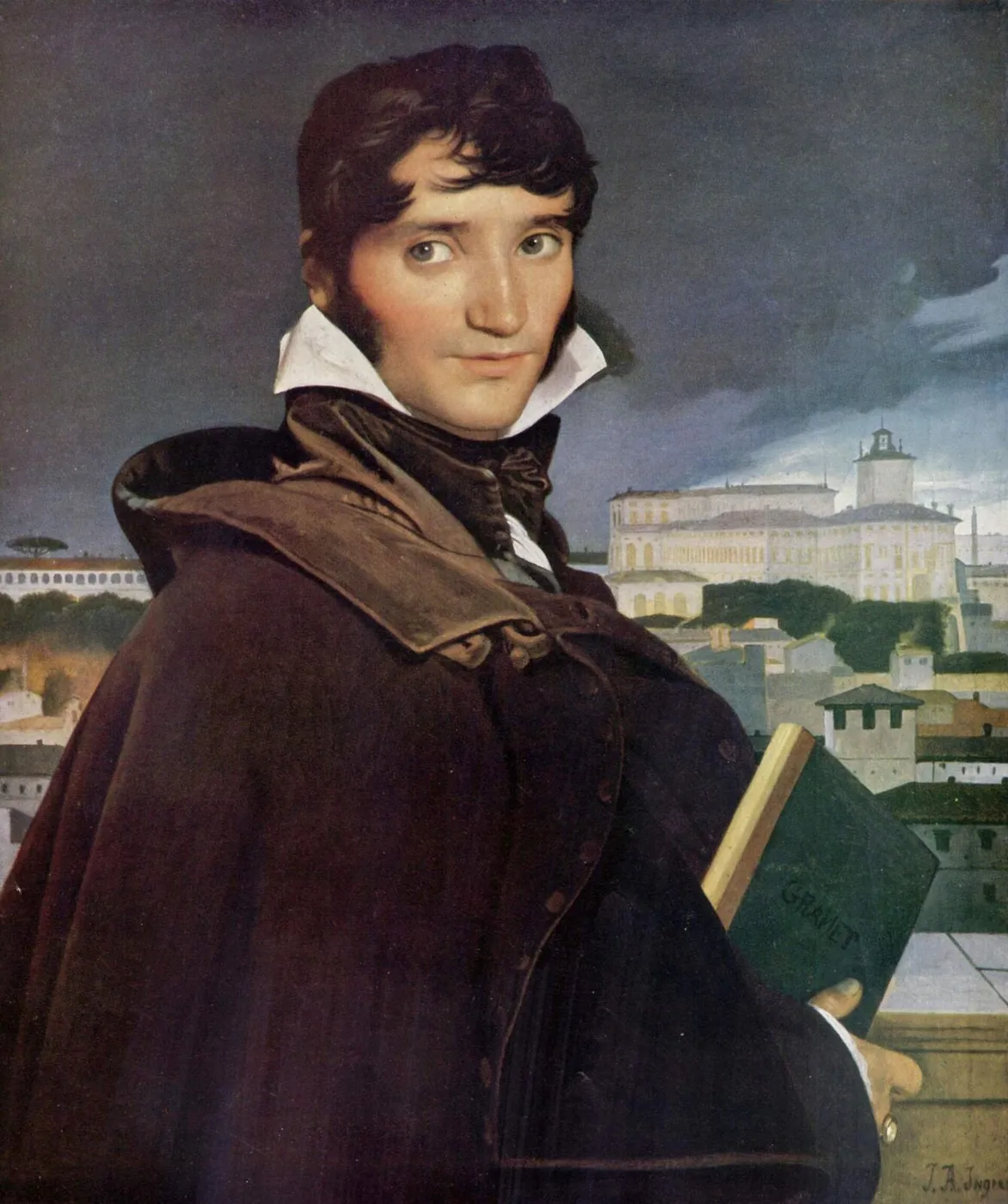 François Marius Granet (1807) by Jean-Auguste-Dominique Ingres — original painting reproduced as a hand-painted oil on canvas