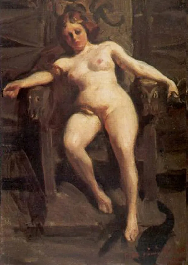 Freyja (1901) by Anders Zorn — original painting reproduced as a hand-painted oil on canvas