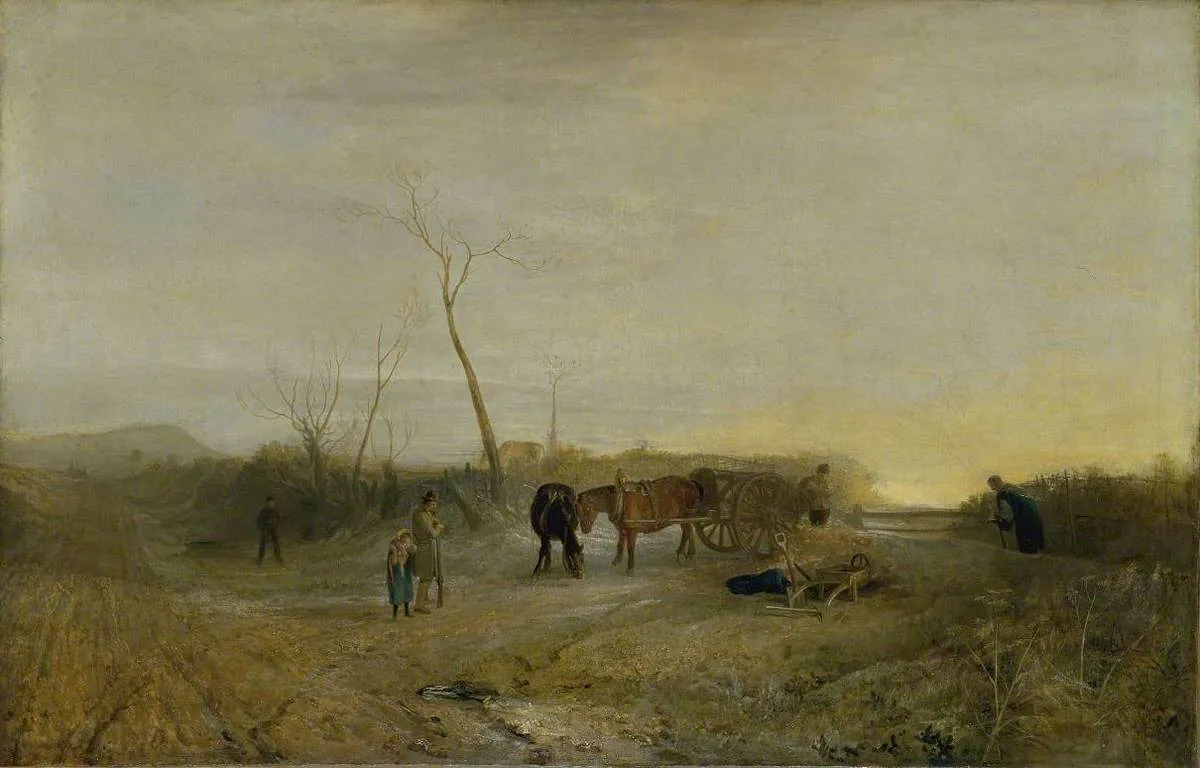 Frosty morning (1813) by J. M. W. Turner — original painting reproduced as a hand-painted oil on canvas
