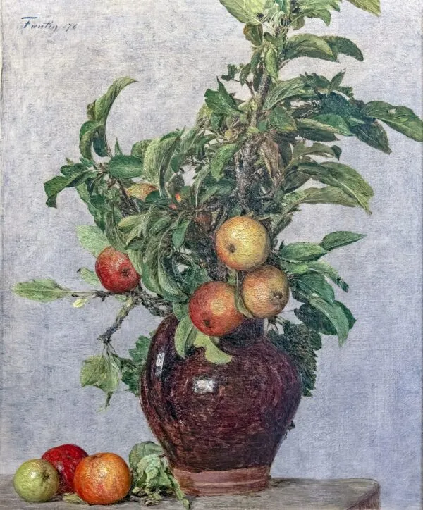 Fruits (1878) by Henri Fantin-Latour — original painting reproduced as a hand-painted oil on canvas