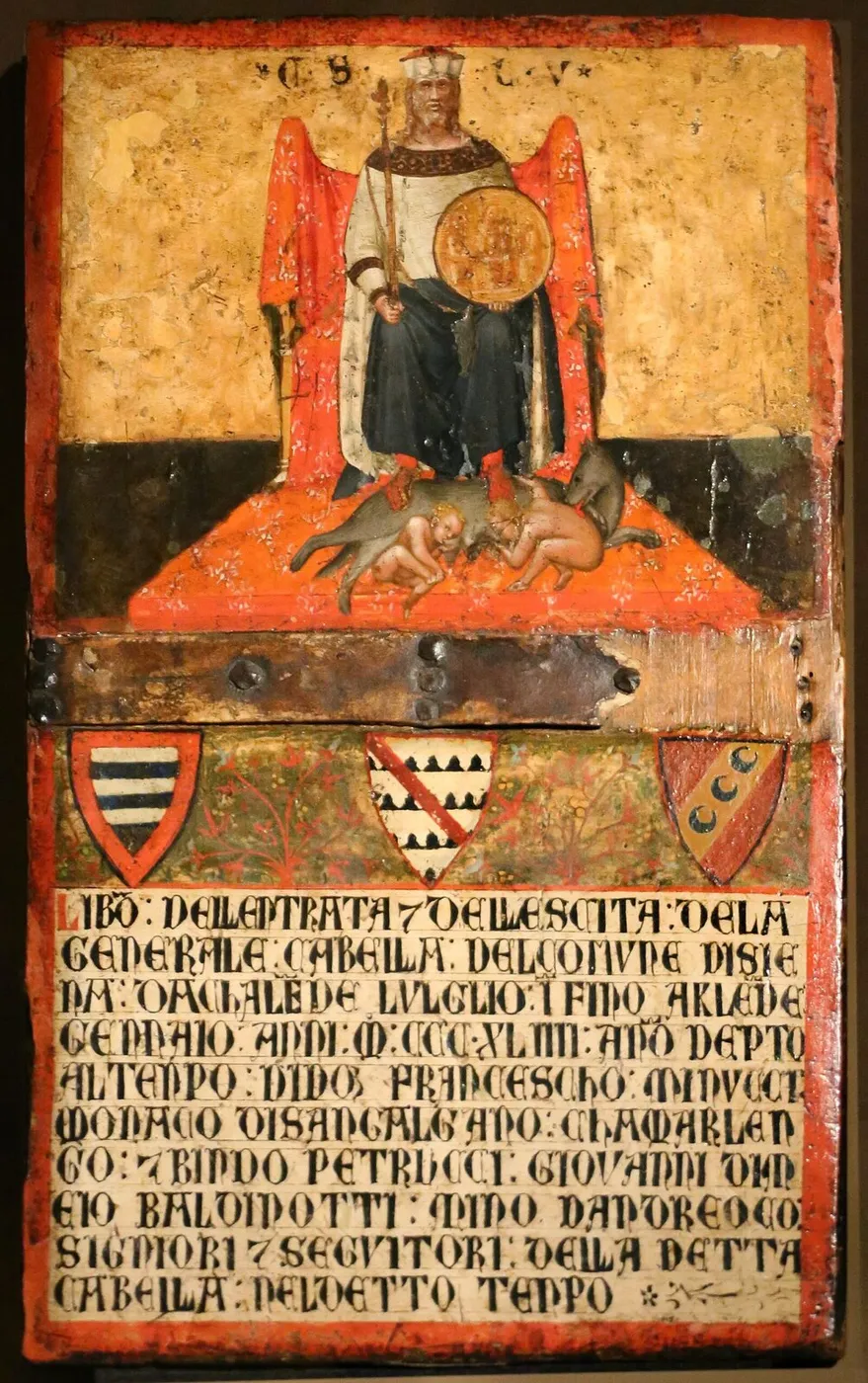 Gabella cover 16 by Ambrogio Lorenzetti — original painting reproduced as a hand-painted oil on canvas