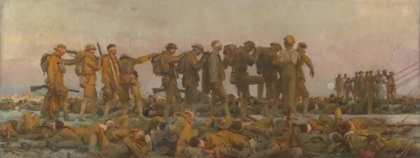 Gassed (1919) by John Singer Sargent — original painting reproduced as a hand-painted oil on canvas