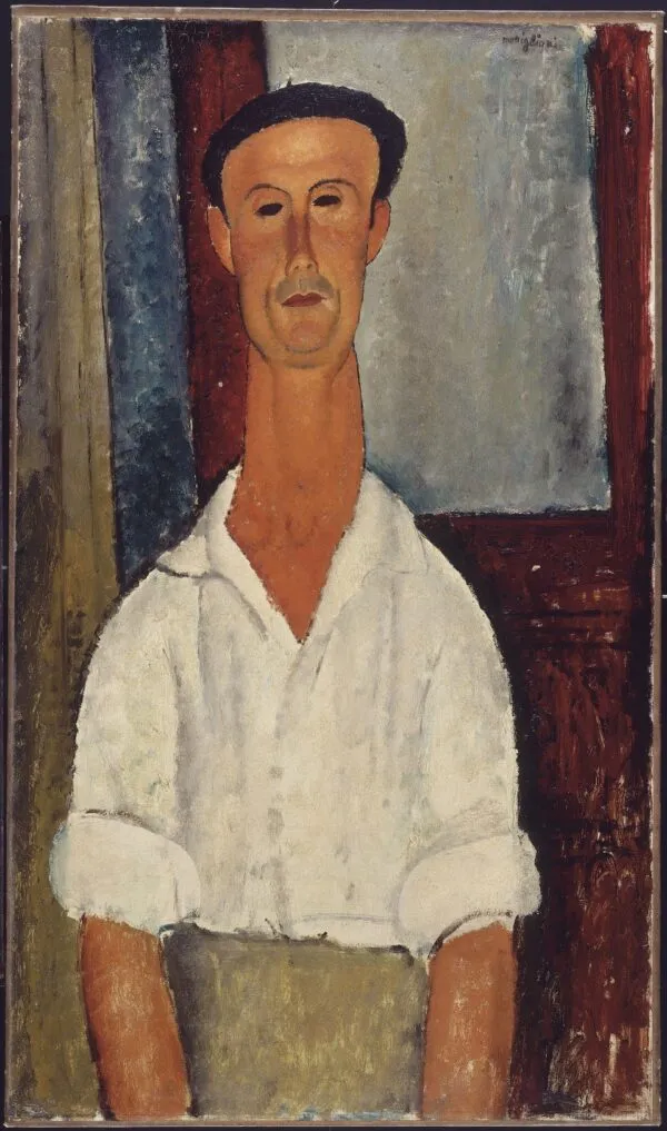 Gaston Modot (1918) by Amedeo Modigliani — original painting reproduced as a hand-painted oil on canvas