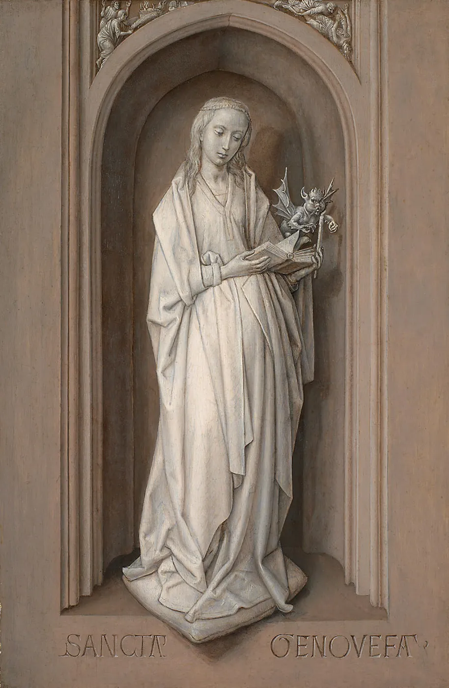 Genevieve (1476) by Hugo van der Goes — original painting reproduced as a hand-painted oil on canvas