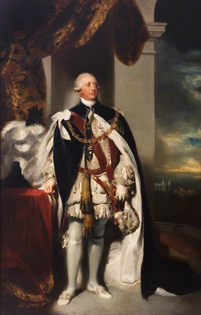 George III (1738–1820) (1792) by Thomas Lawrence — original painting reproduced as a hand-painted oil on canvas