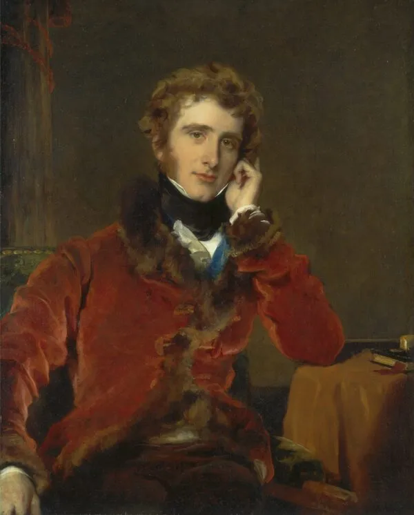 George James Welbore Agar-Ellis, later first Lord Dover (1823) by Thomas Lawrence — original painting reproduced as a hand-painted oil on canvas