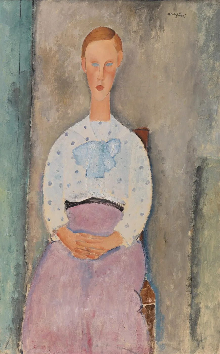 Girl with a Polka-Dot Blouse — Amedeo Modigliani