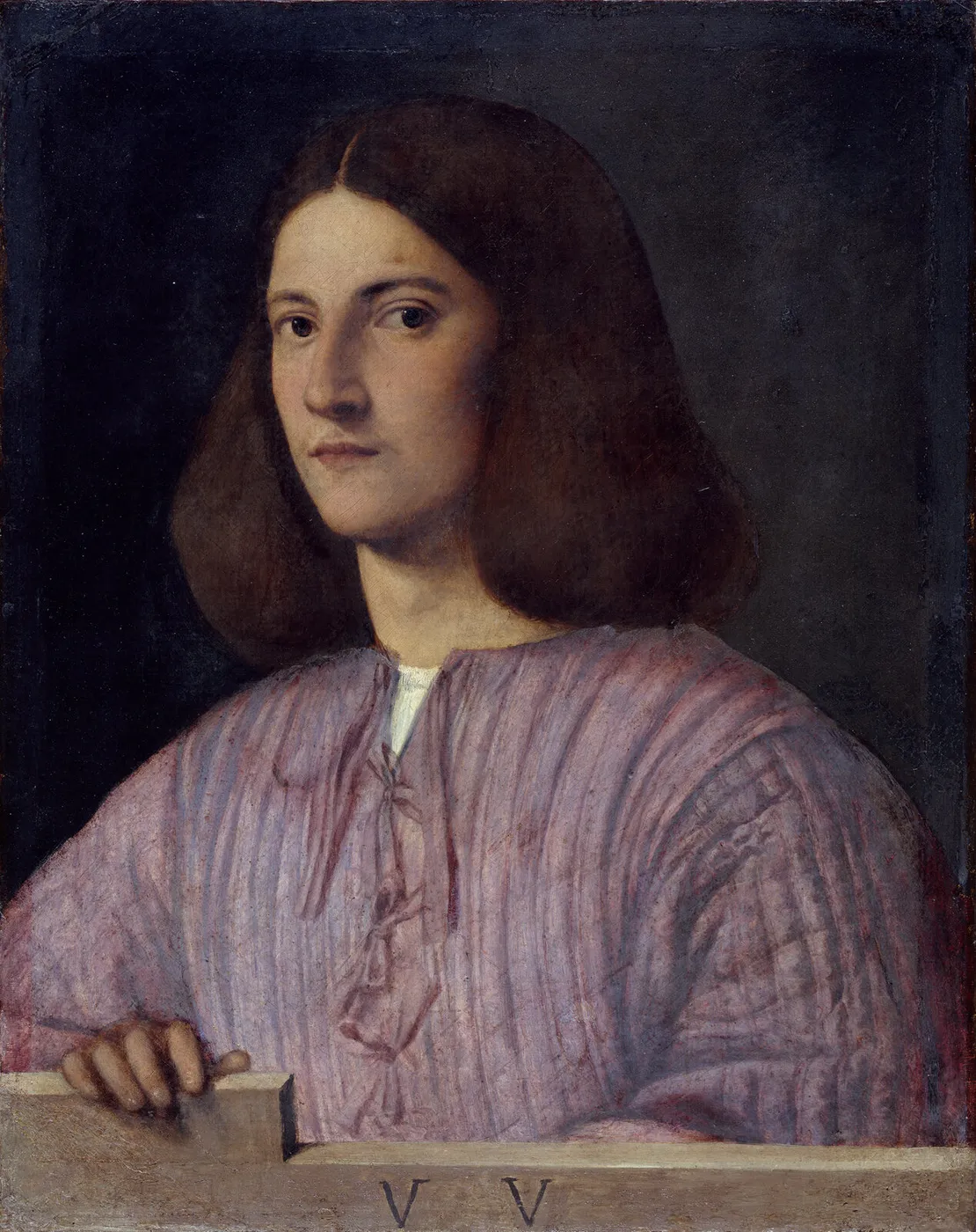 Giustiniani Portrait (1503) by Titian — original painting reproduced as a hand-painted oil on canvas