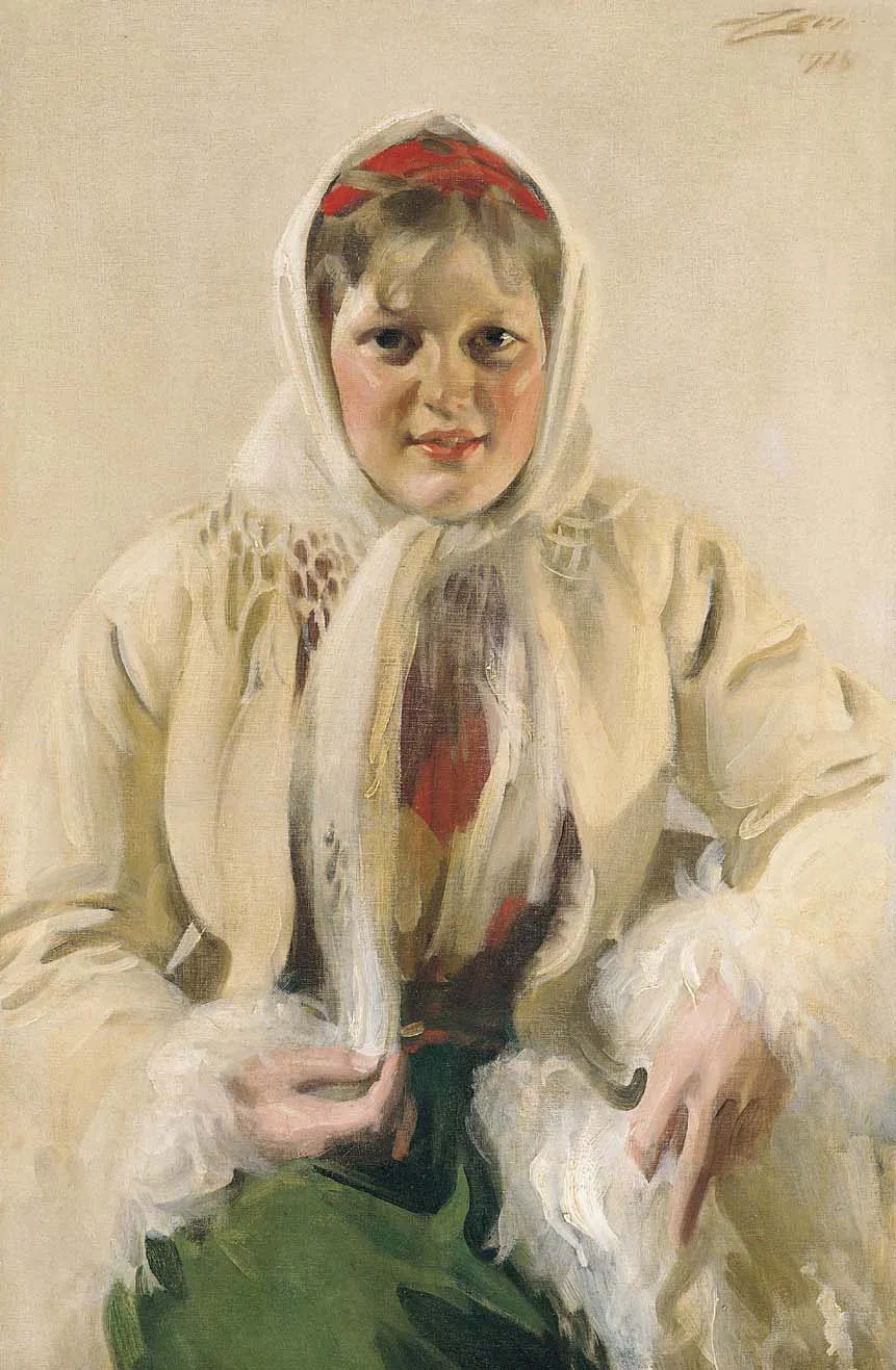 Gods-Kari (1916) by Anders Zorn — original painting reproduced as a hand-painted oil on canvas