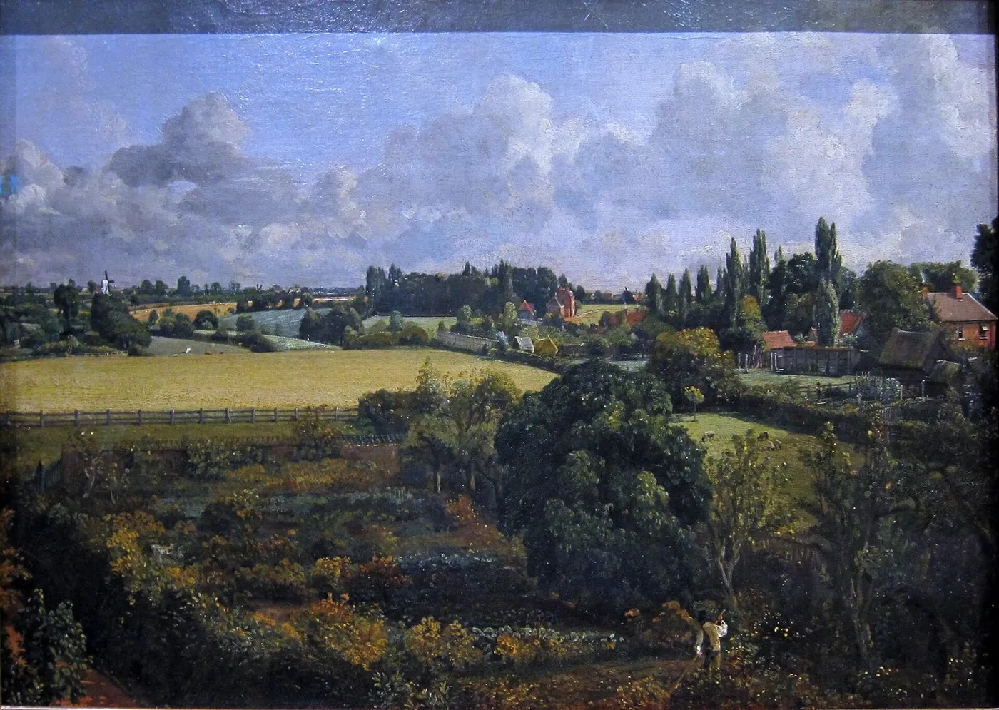 Golding Constable's Vegetable Garden (1815) by John Constable — original painting reproduced as a hand-painted oil on canvas