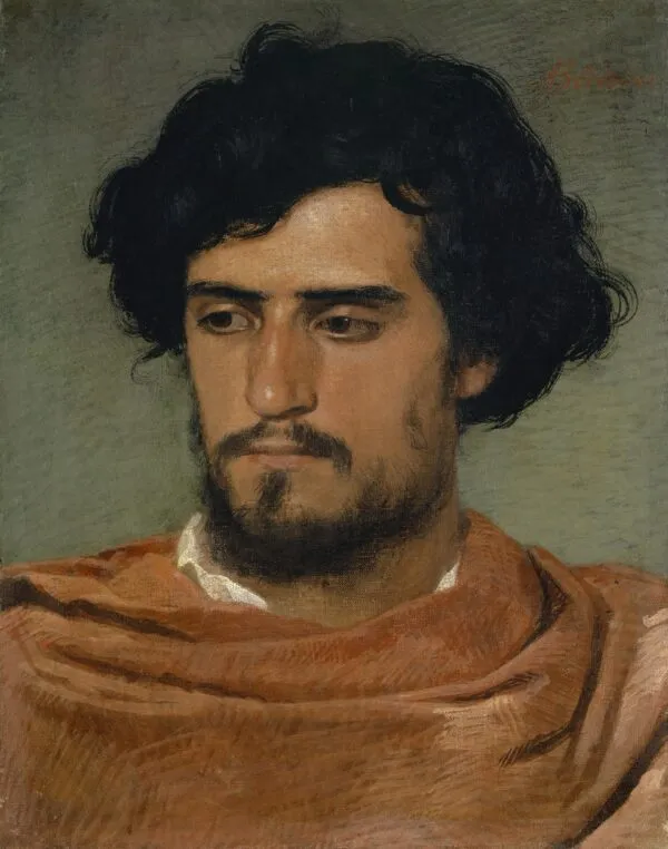 Head of a Roman (1863) by Arnold Böcklin — original painting reproduced as a hand-painted oil on canvas