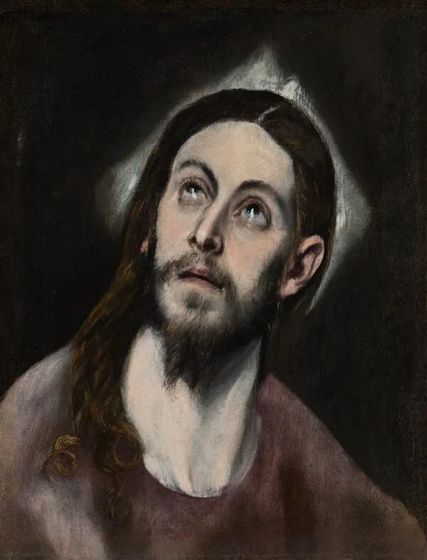 Head of Christ (1579) by El Greco — original painting reproduced as a hand-painted oil on canvas