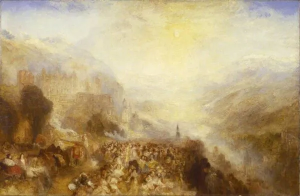 Heidelberg (1844) by J. M. W. Turner — original painting reproduced as a hand-painted oil on canvas