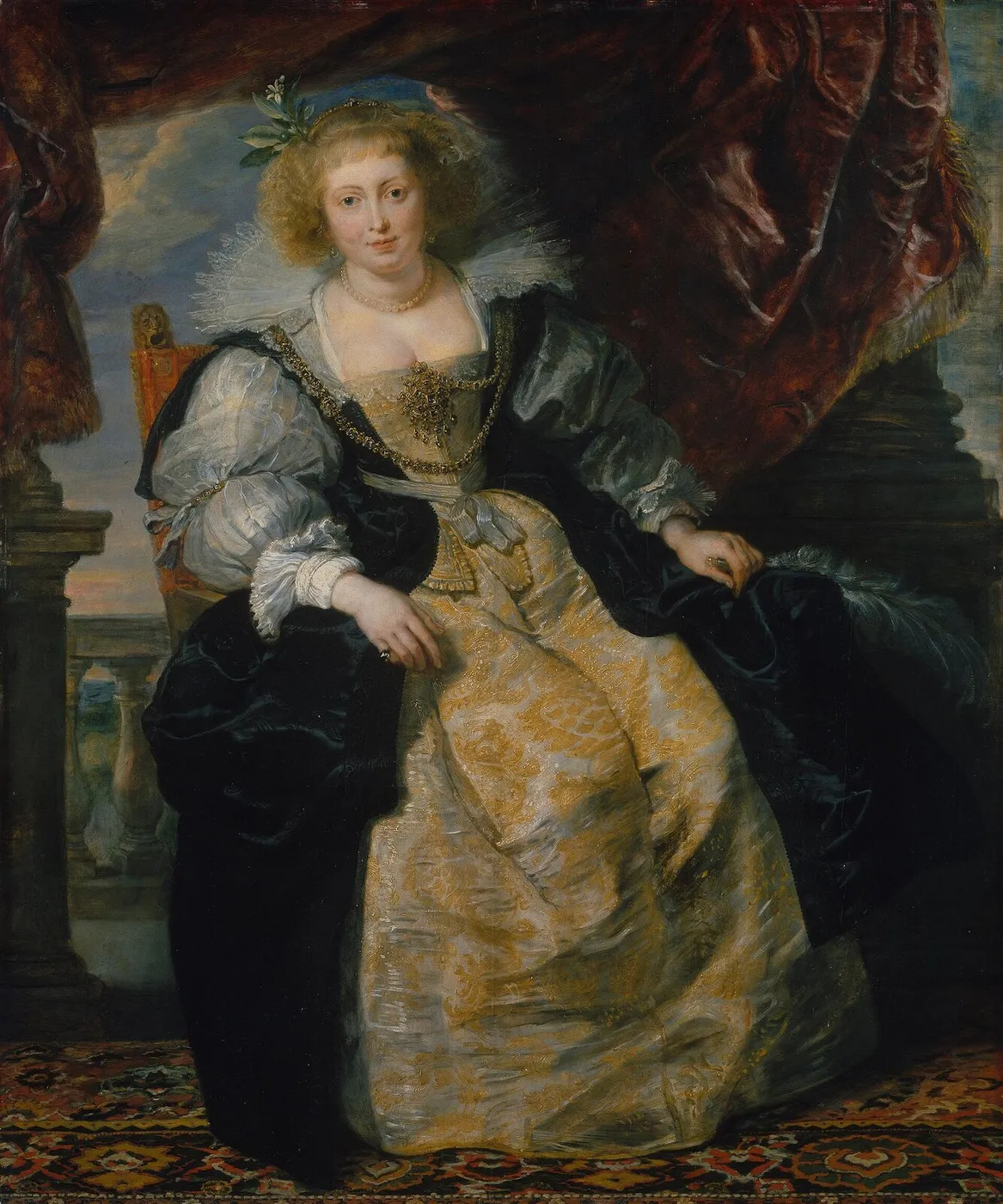 Helena Fourment in Her Wedding Dress (1630) by Peter Paul Rubens — original painting reproduced as a hand-painted oil on canvas